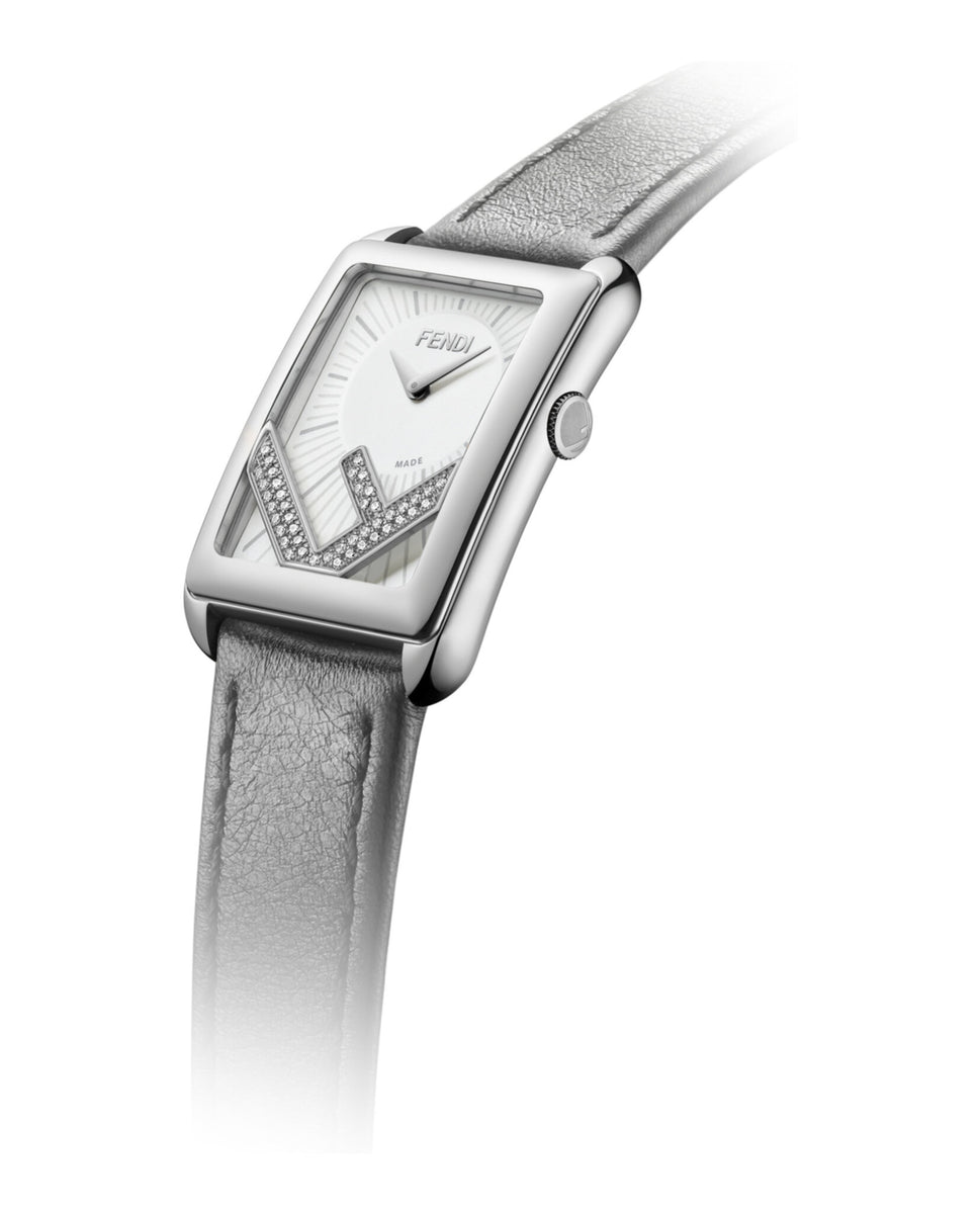 稀少 FENDI(フェンディ) Run Away diamond Leather Ladies Watch Fendi Run Away Diamond Pavé Swiss Quartz Leather Strap Watch