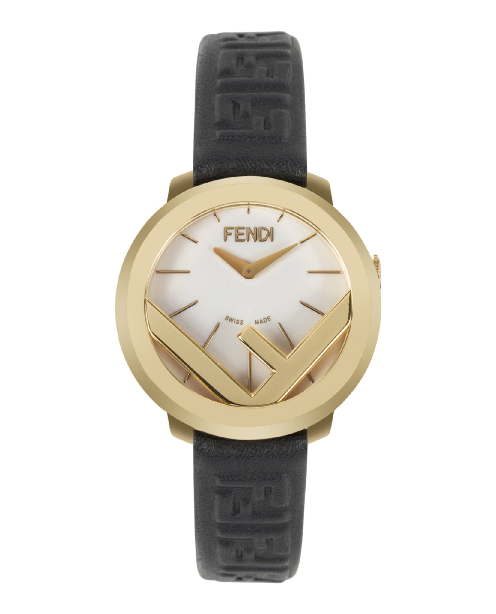 F is Fendi Leather Watch