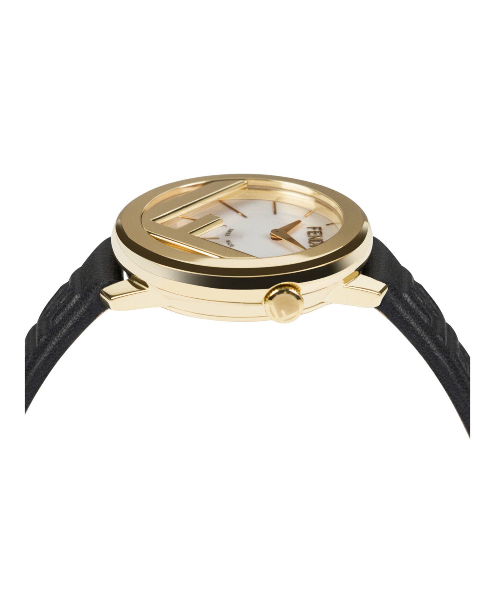 F is Fendi Leather Watch