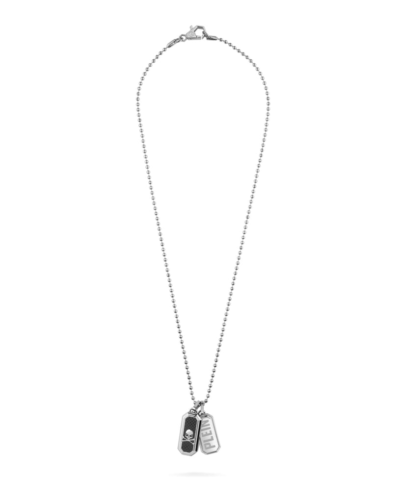 Plein Double Tag Bead Chain Necklace