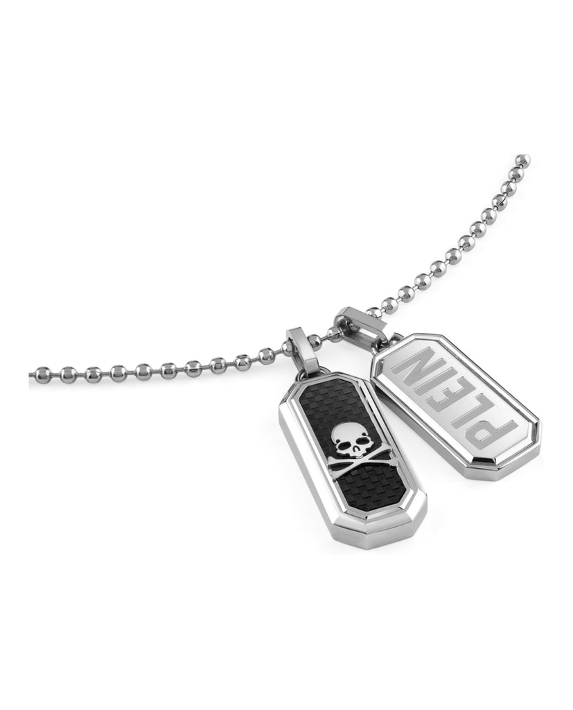 Plein Double Tag Bead Chain Necklace