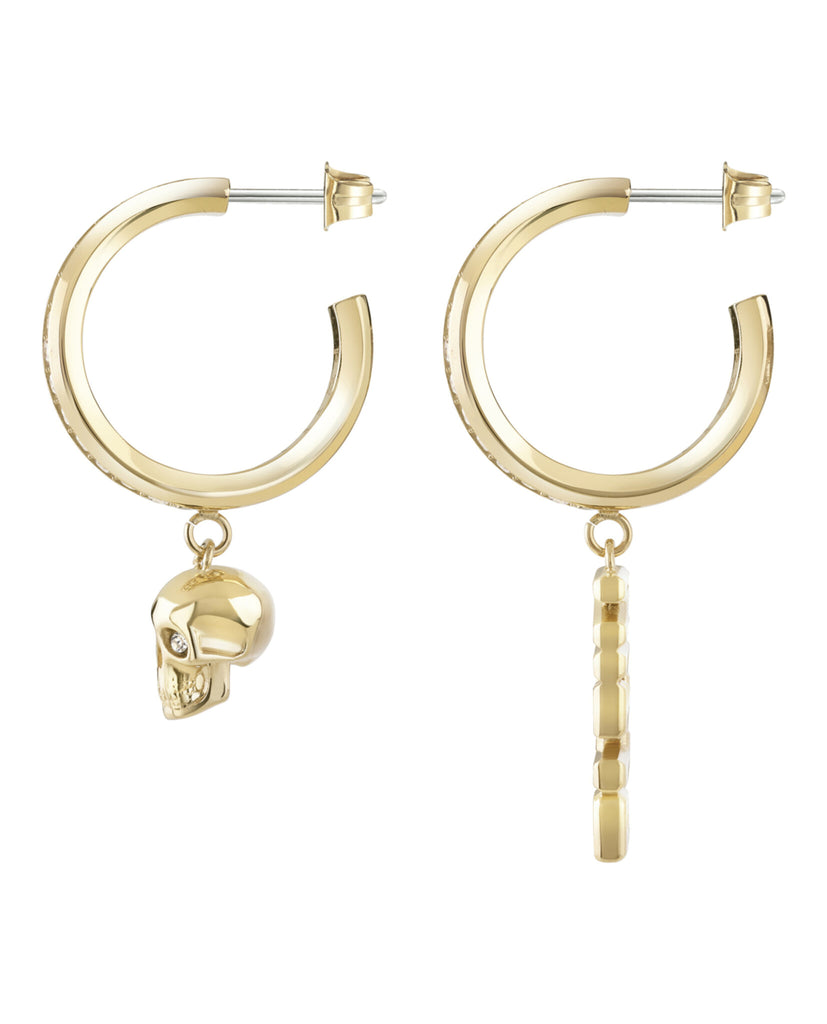 Lettering Crystal Hoop Earrings
