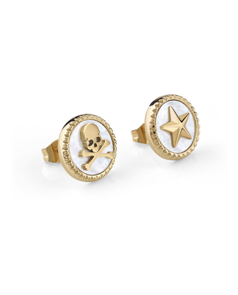 Plein Mini Logo Stud Earrings
