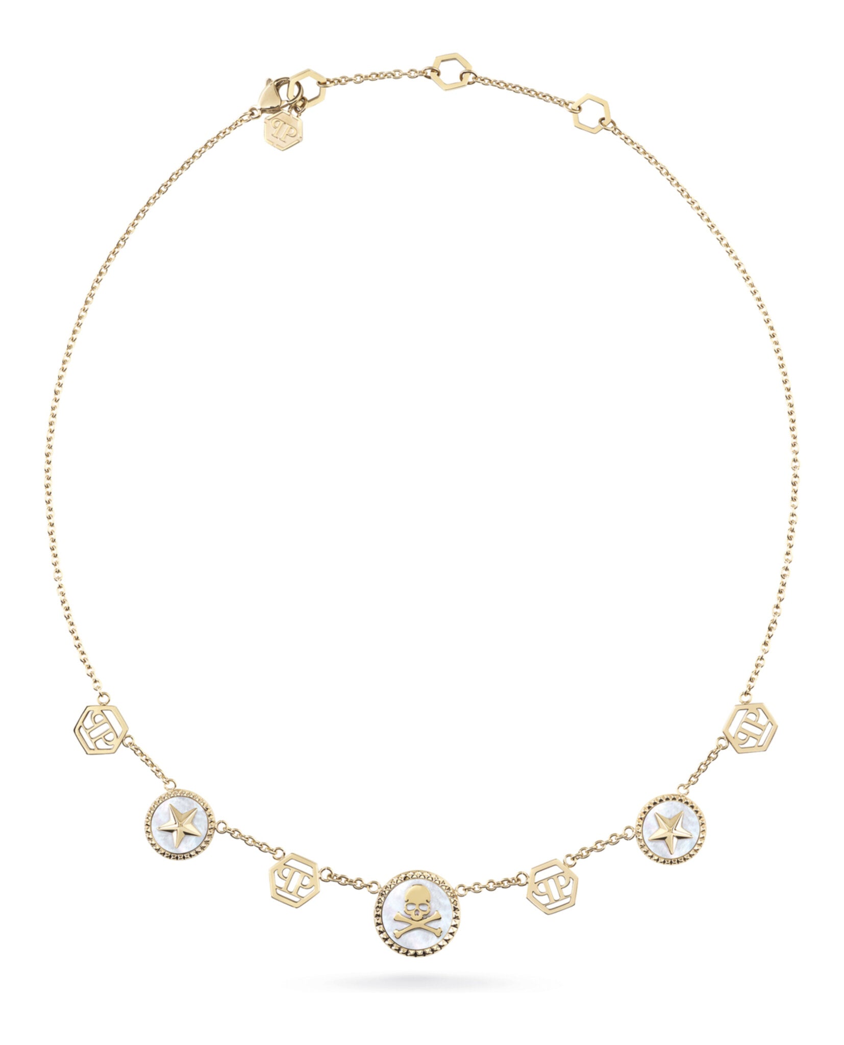 Plein Mini Logo Cable Chain Necklace