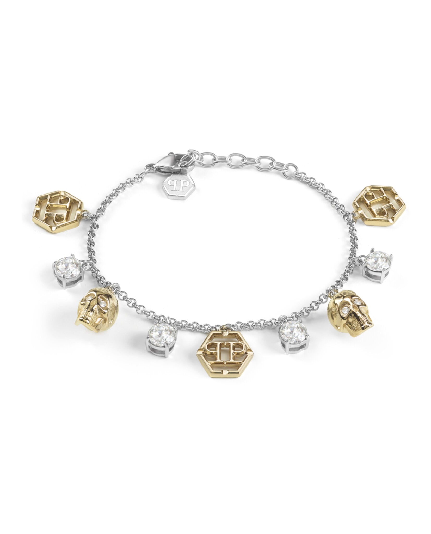 3D $kull Crystal Cable Chain Bracelet