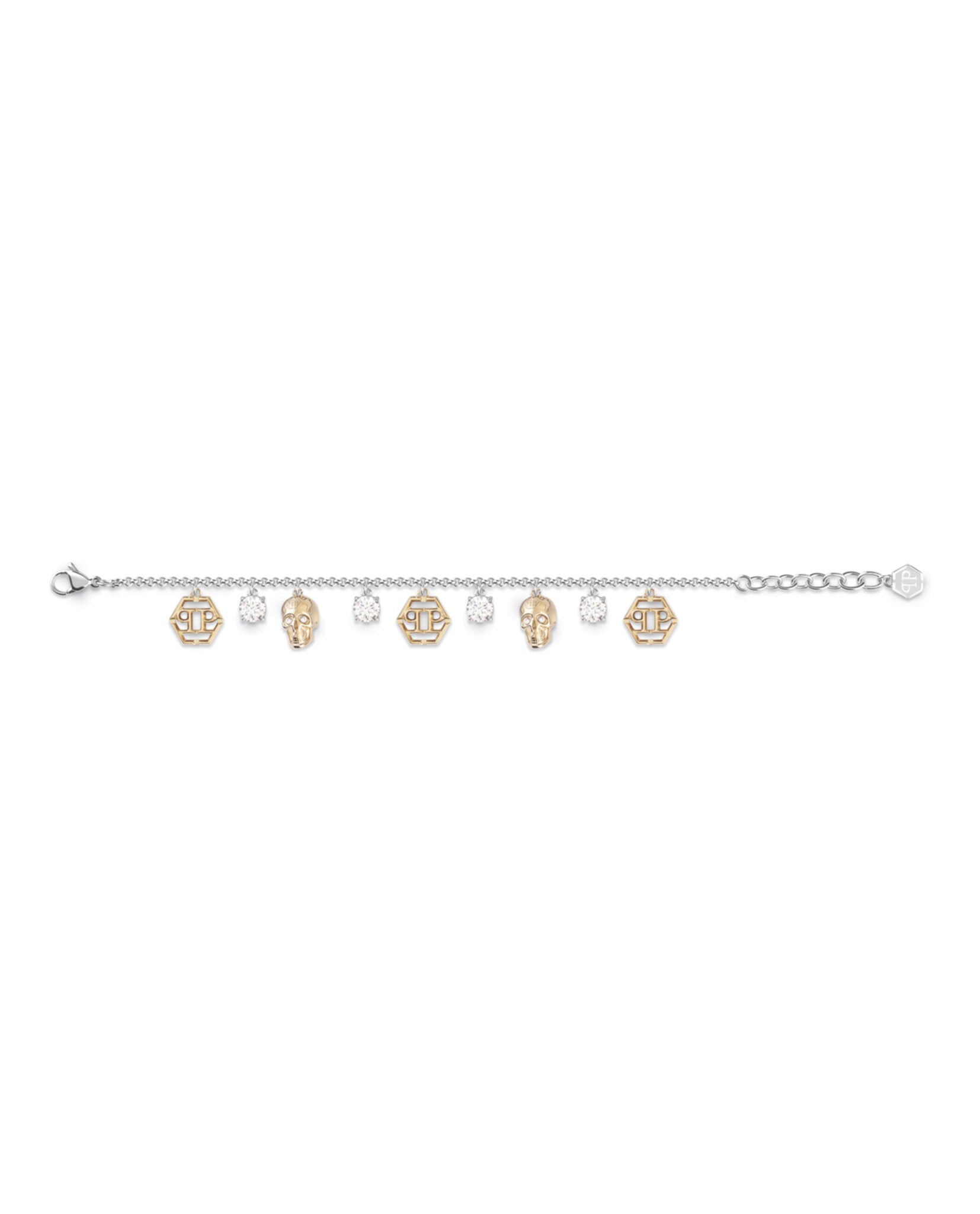 3D $kull Crystal Cable Chain Bracelet