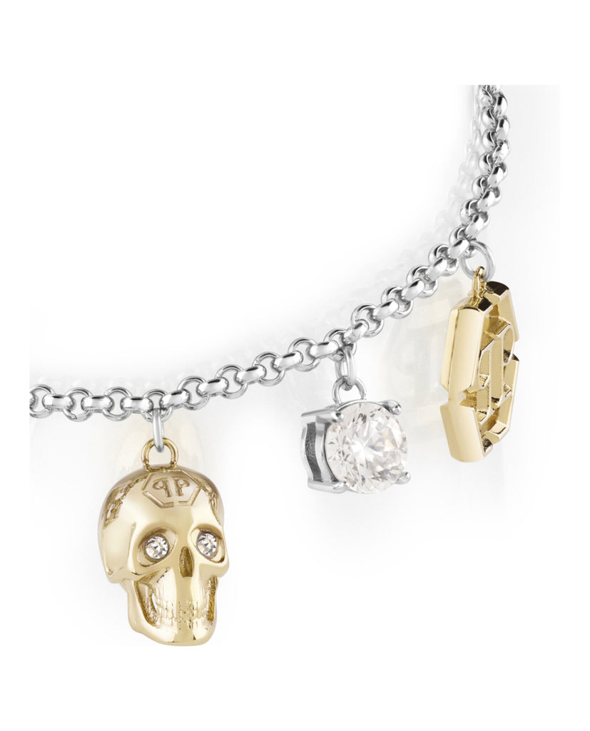 3D $kull Crystal Cable Chain Bracelet