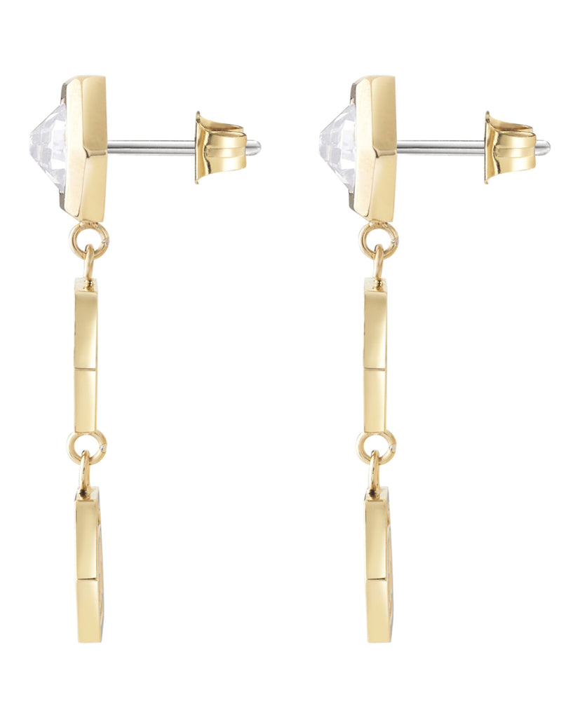 Hexagon Lux Crystal Dangle Earrings