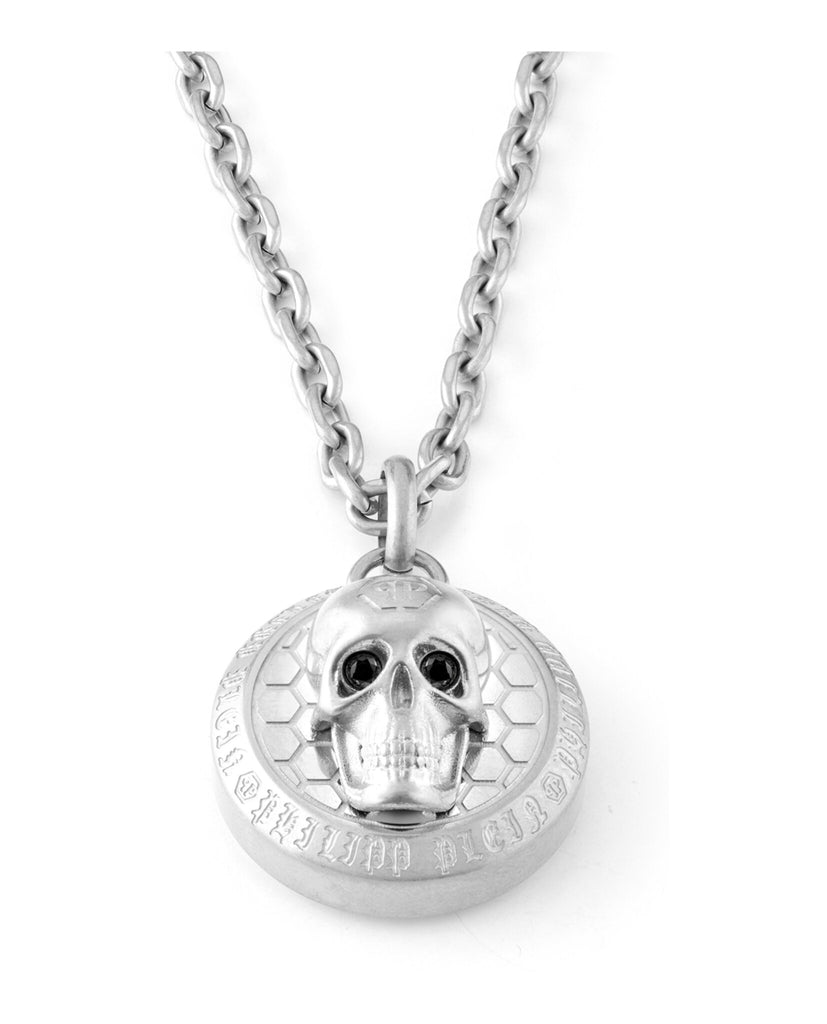 3D $kull Crystal Cable Chain Necklace