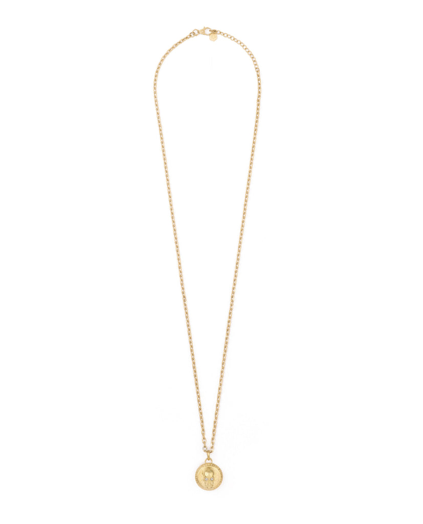 3D $kull Crystal Cable Chain Necklace
