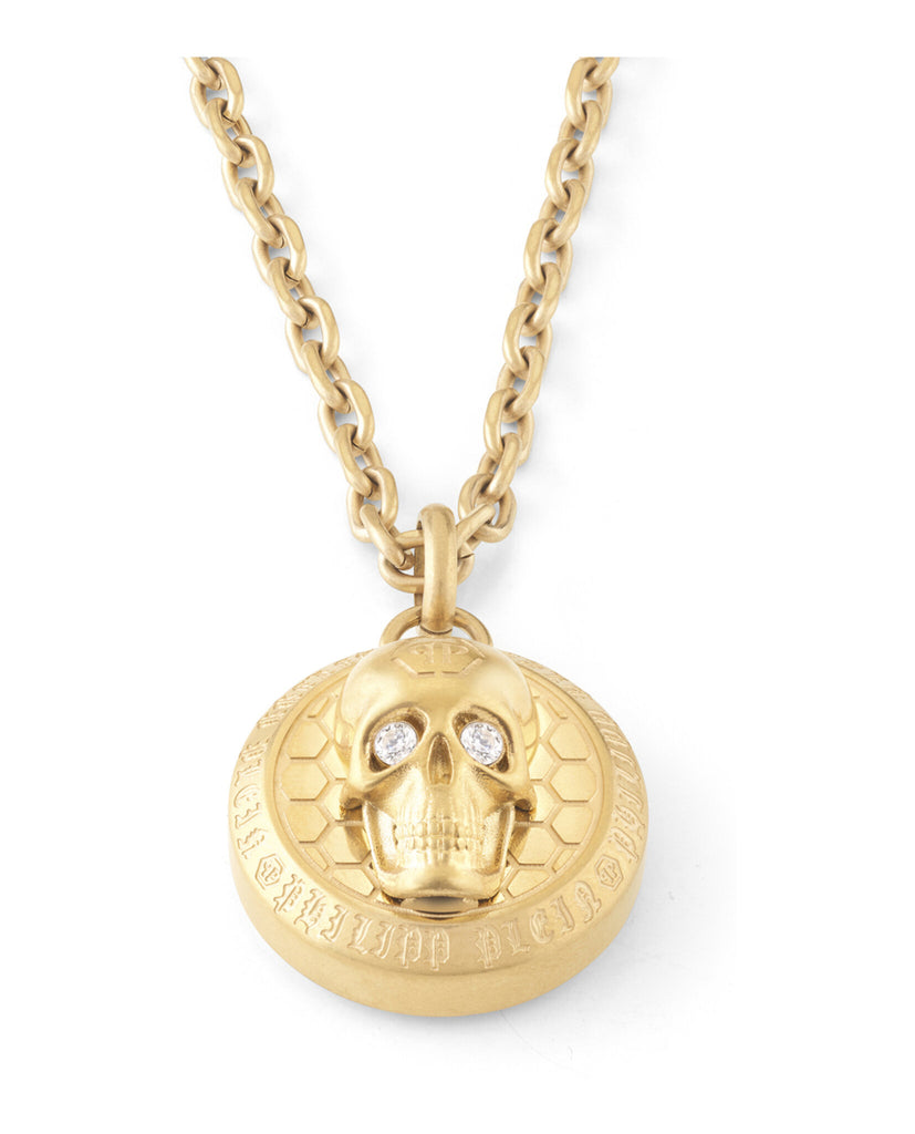 3D $kull Crystal Cable Chain Necklace