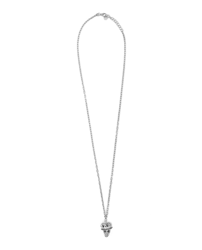 3D $kull Crystal Cable Chain Necklace