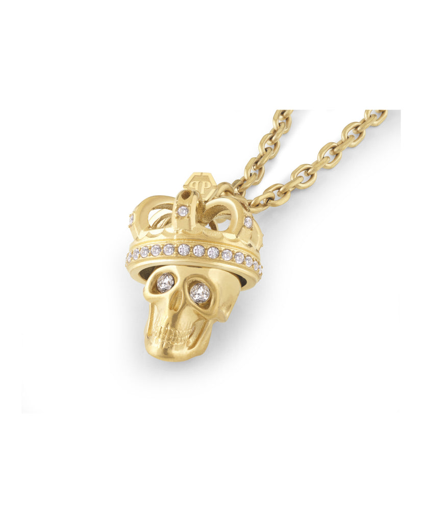 3D $kull Crystal Cable Chain Necklace