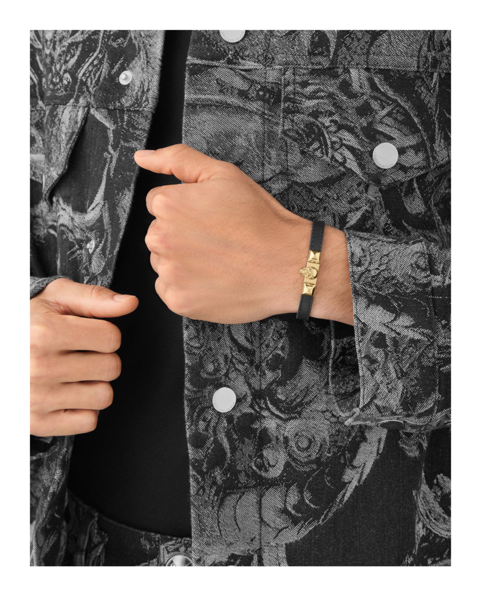 Plein Enigma Calf Leather Bracelet