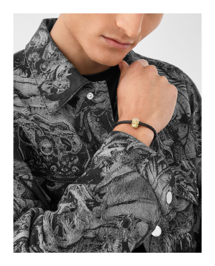 Plein Enigma Crystal Calf Leather Bracelet