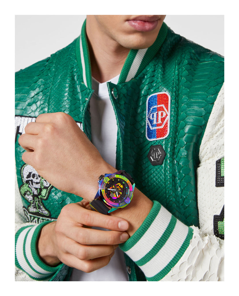 The $kull Rainbow Silicone Watch