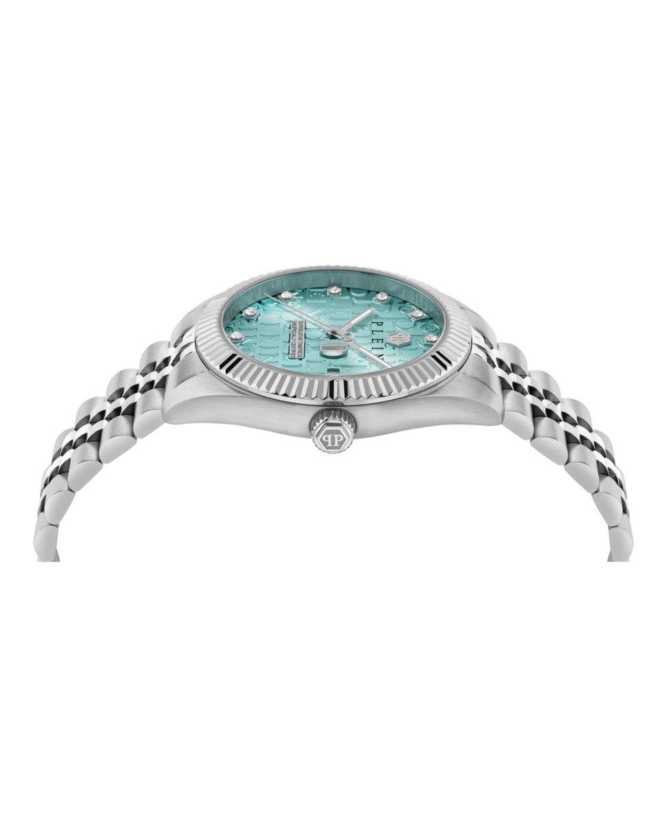 腕時計その他 Philipp Plein 38Mm Stainless Steel Watch With Blue Guilloche Philipp Plein Mens Watches | Direct Luxury