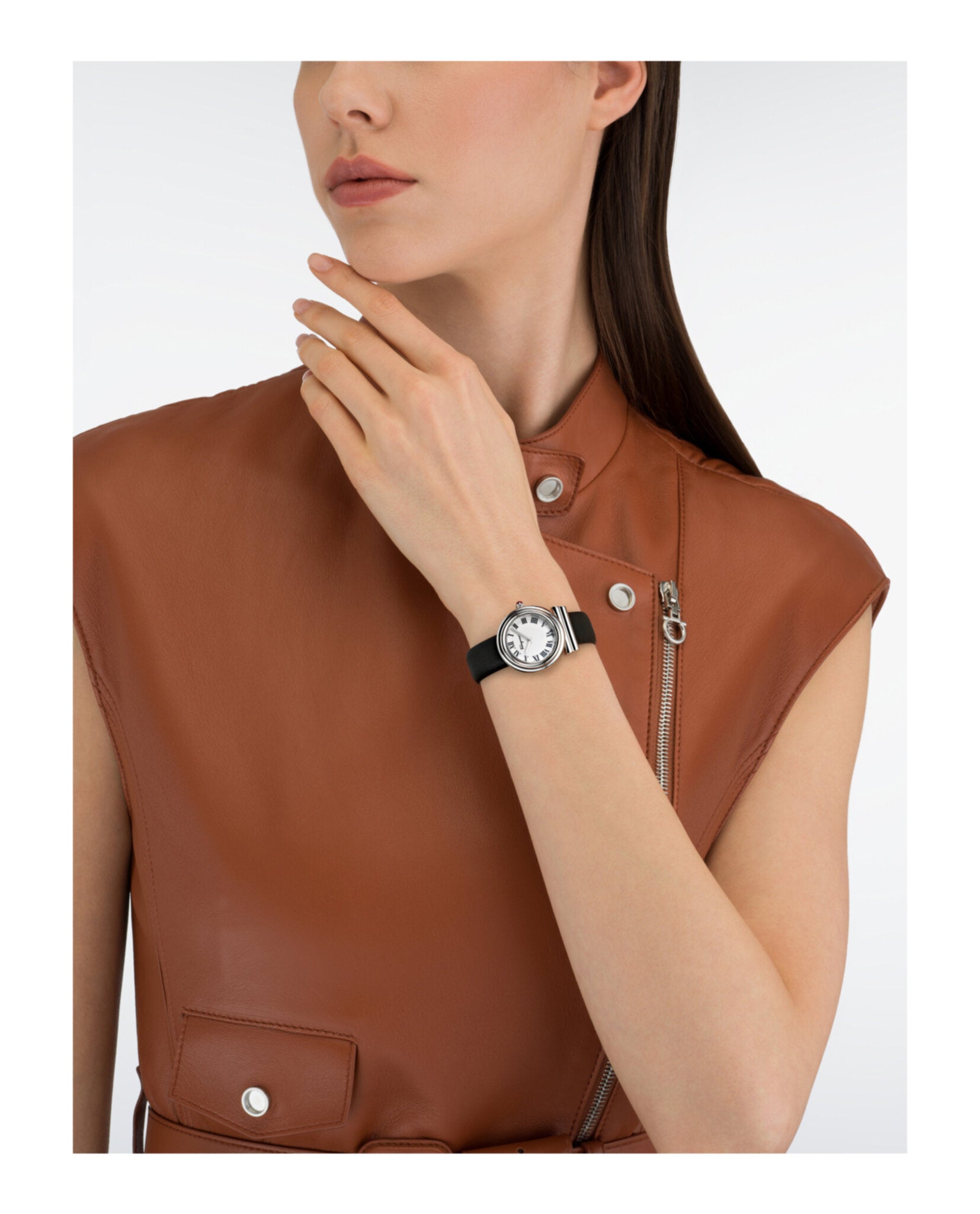 Gancini Leather Watch