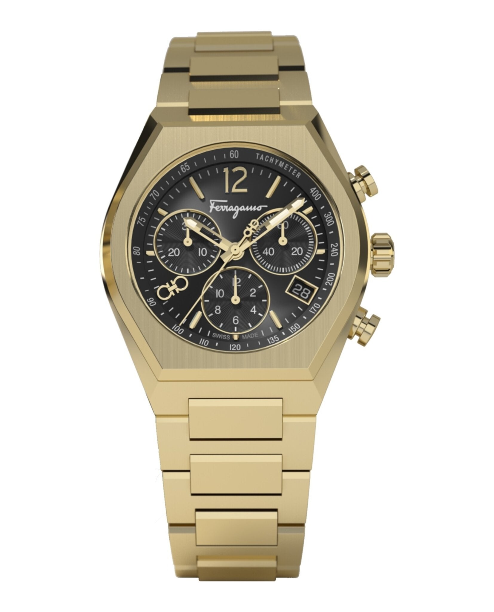 Ferragamo Tonneau Chrono Bracelet Watch