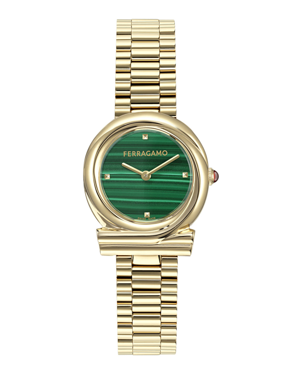 腕時計その他 Ferragamo Gancino Bracelet Watch With Polished Yellow Gold Ferragamo Womens Gancino Watches | Direct Luxury