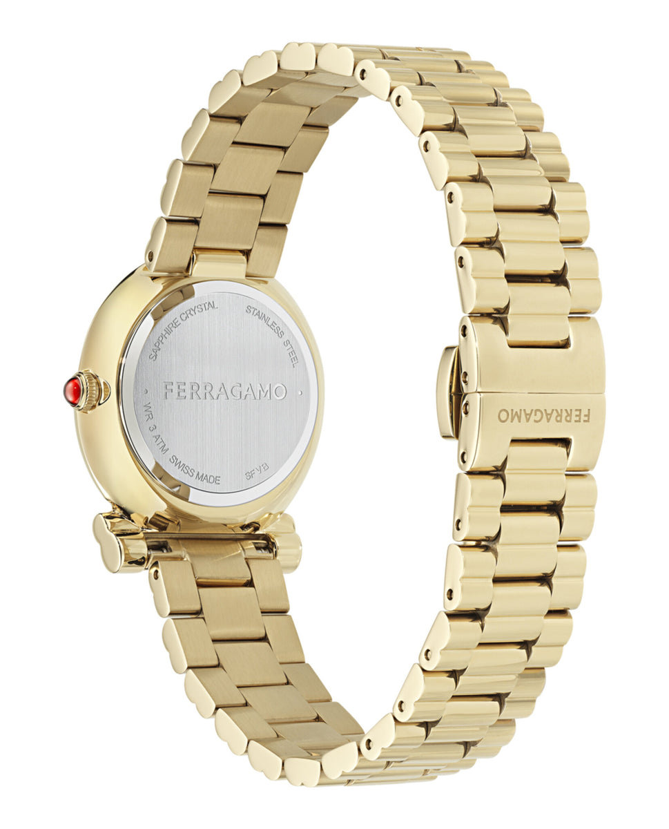 【FERRAGAMO】Gancini Watch メッシュブレスレット 34mm Ferragamo Womens Gancino 34mm Strap Fashion Watch – Bluefly