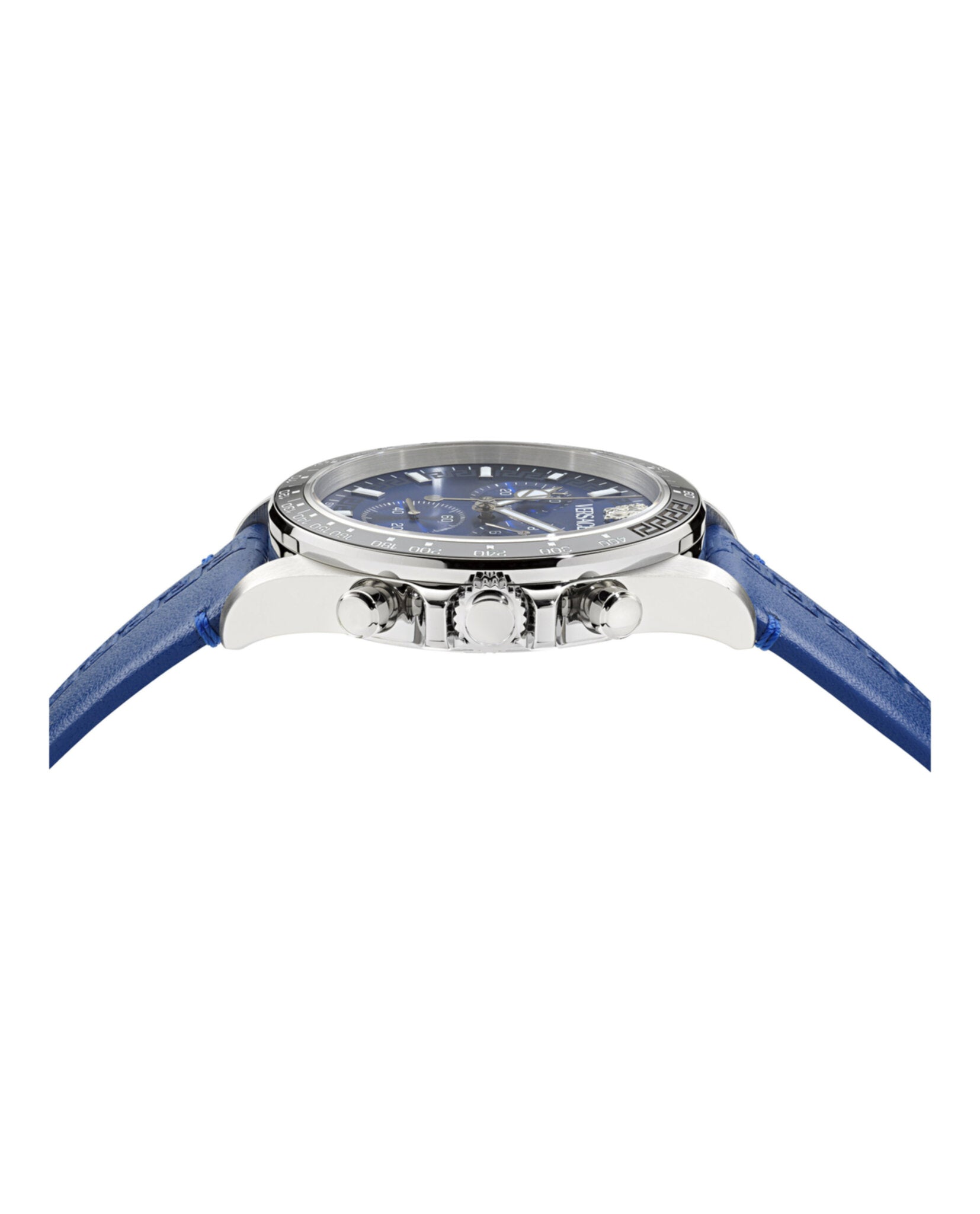Greca Chrono Wave Leather Watch