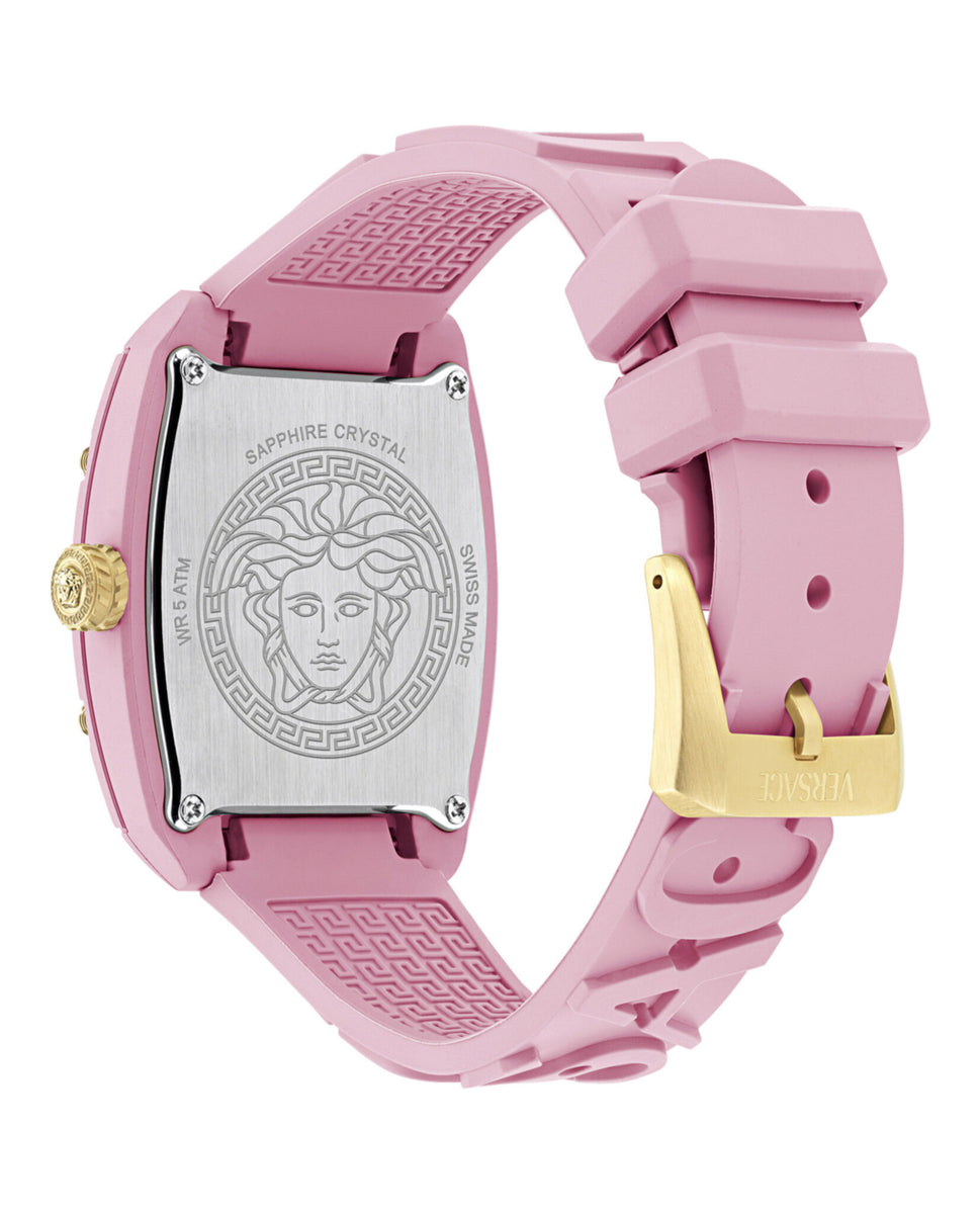 Versace  Dominus Ecoceramic Watch Pink Womens Versace Dominus Ip Yellow Gold Watch - Pink | Editorialist main image 3