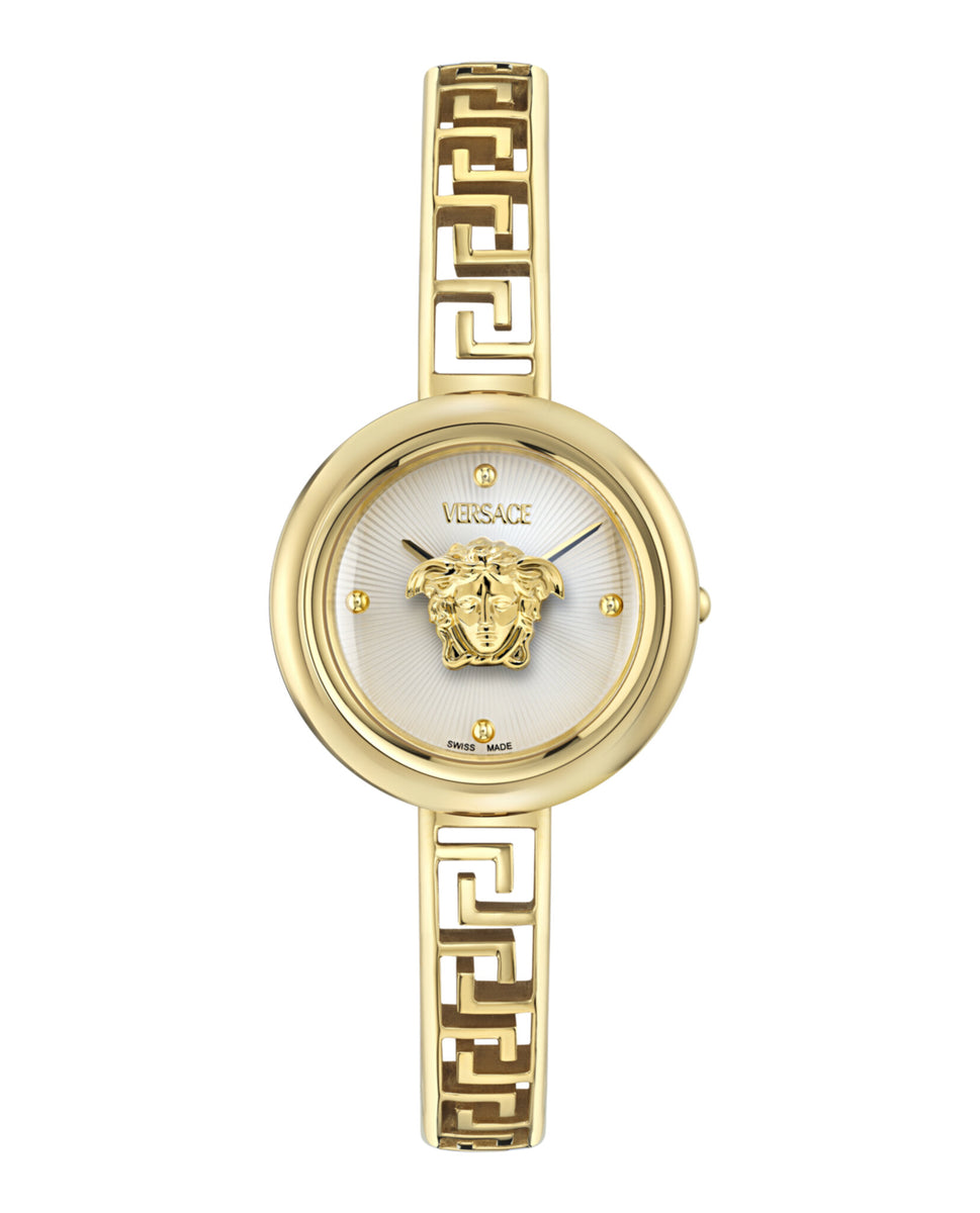 Versace Gold Medusa Emblem Watch Vintage Swiss Authentic Gianni Versace Medusa Greek Key Gold  main image 2