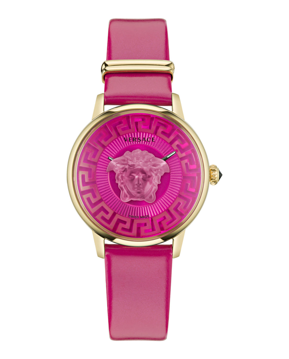 VERSACE VVirtus 腕時計 ピンクレザーブレスレット ヴィルトゥス VERSACE VVirtus 腕時計 ピンクレザーブレスレット ヴィルトゥス