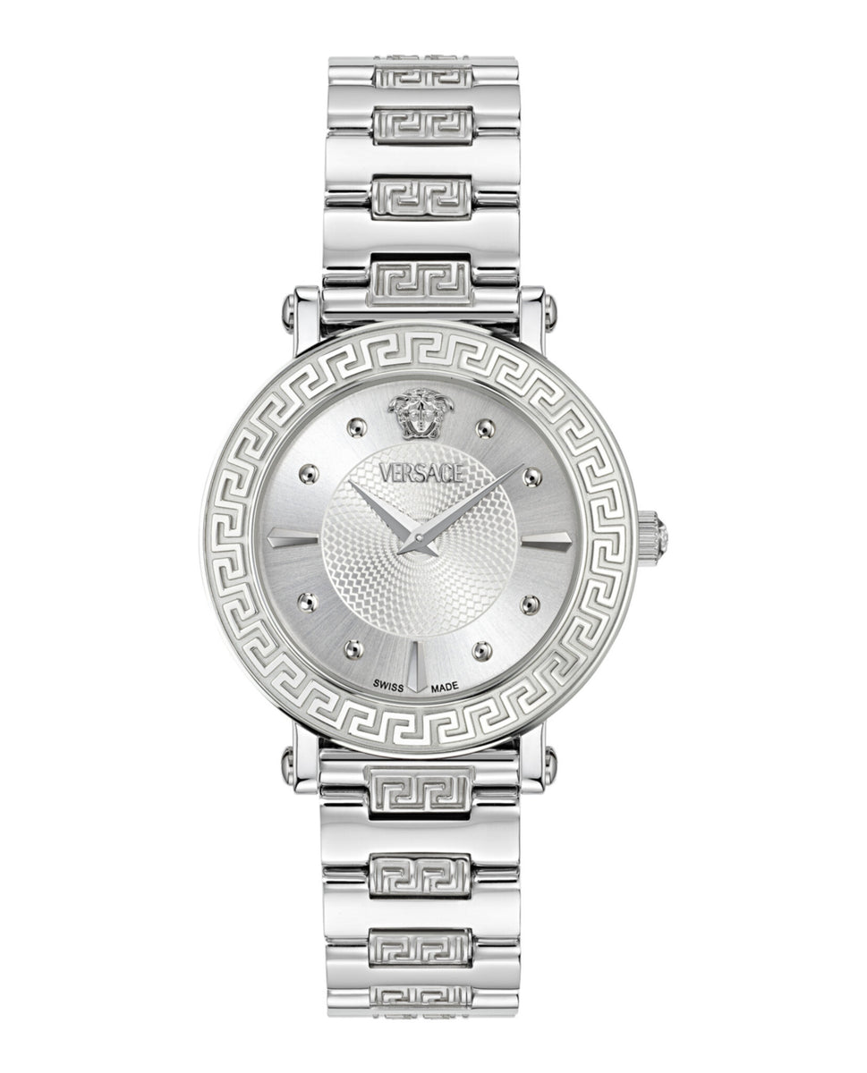 美品 VERSACE VAIシリーズ ウォッチ スワロフスキークリスタル ローマ Versace Versace Watch with Greek Key Design 505-940 - DECOR