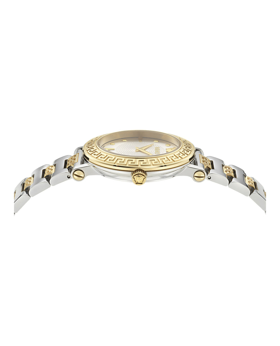 Versus Versace Uhr Armbanduhr Damenuhr grau popular Graphit lila silber