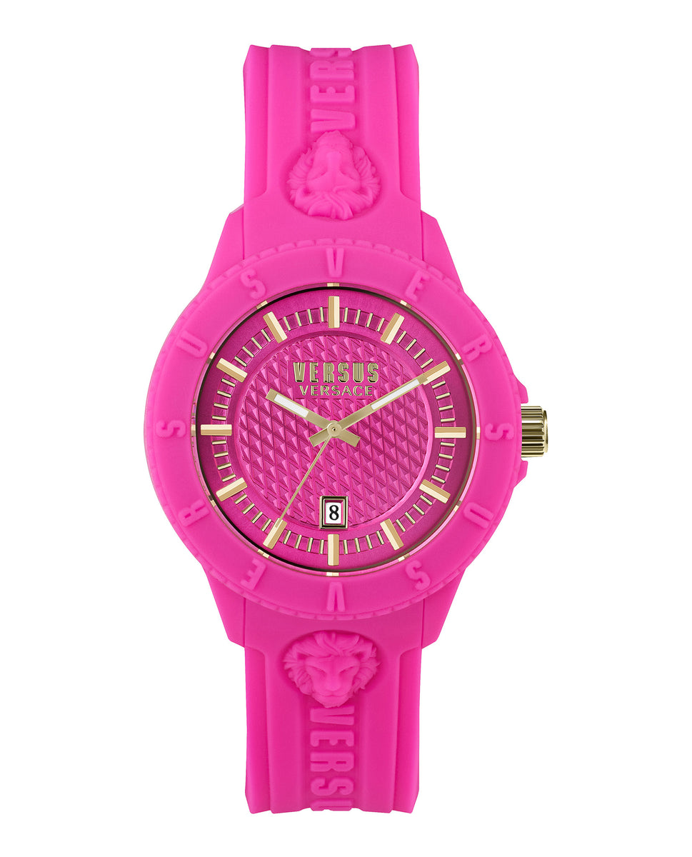 Versus Versace Hot Pink Silicone Lion Medallion Watch Versus Versace Tokyo Silicone Watch – Hot Pink with 3D Lion  main image 2