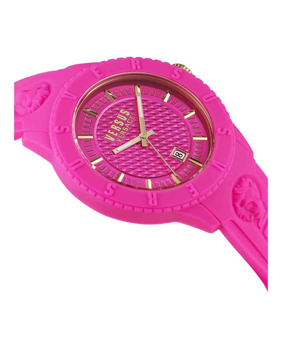 Versus Versace Hot Pink Silicone Lion Medallion Watch Versus Versace Tokyo Silicone Watch – Hot Pink with 3D Lion  main image 3