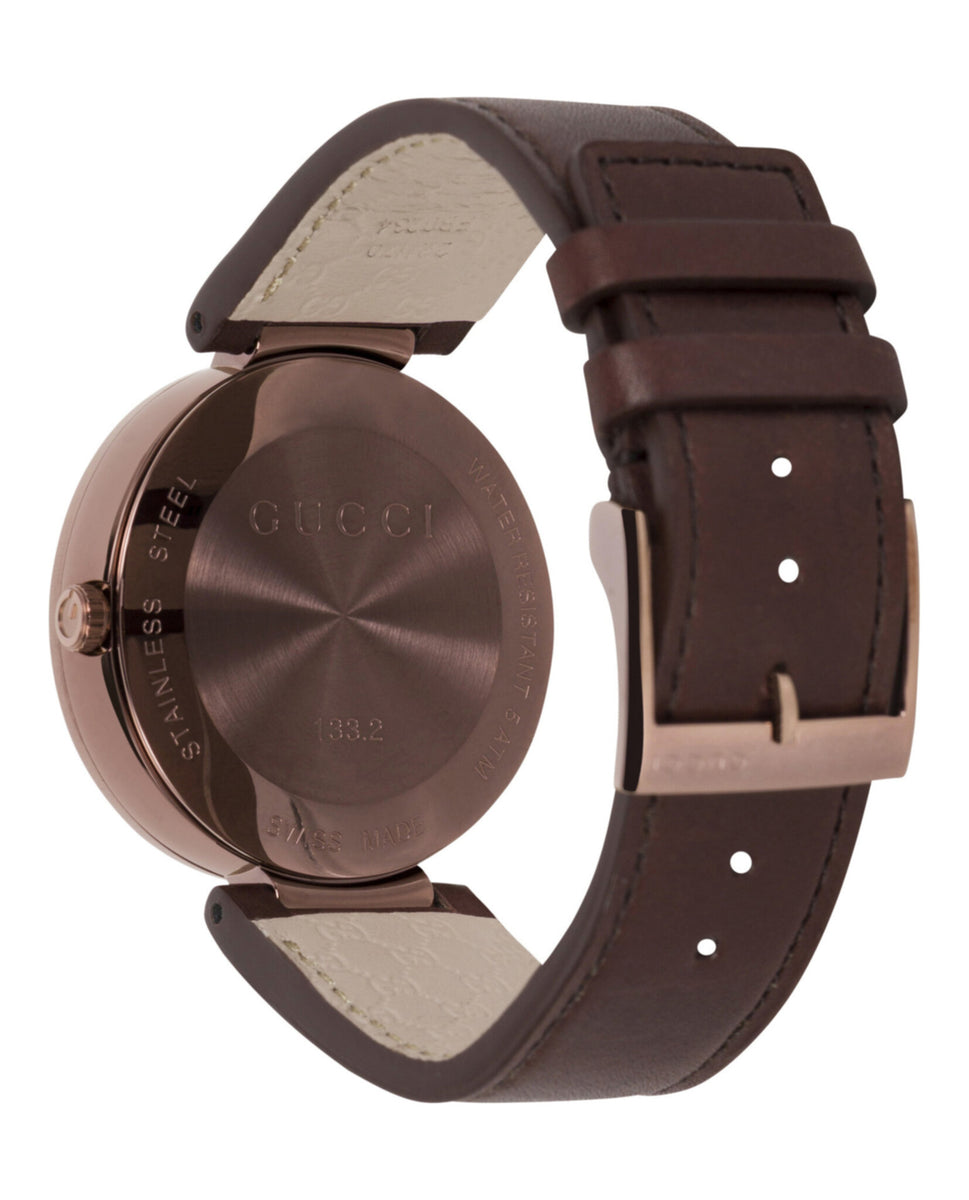 Leather Gucci Watch Interlocking-G Watch YA133207