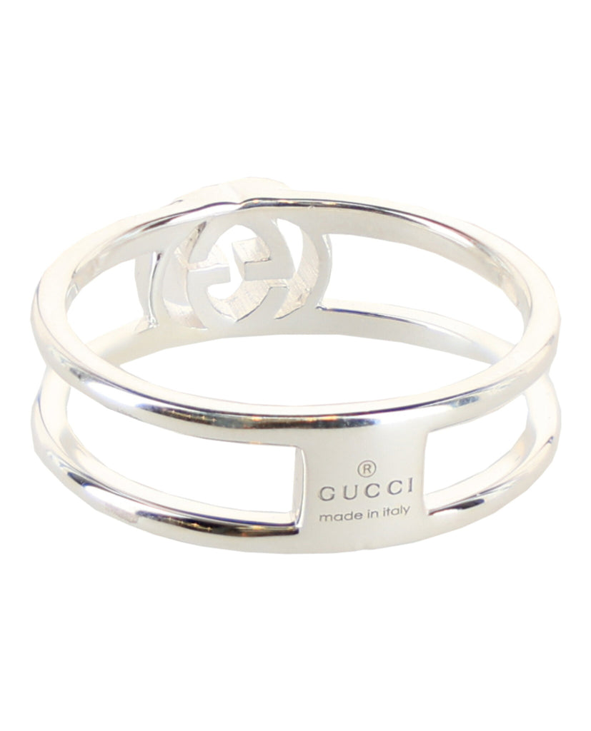 Interlocking G Cutout Silver Ring