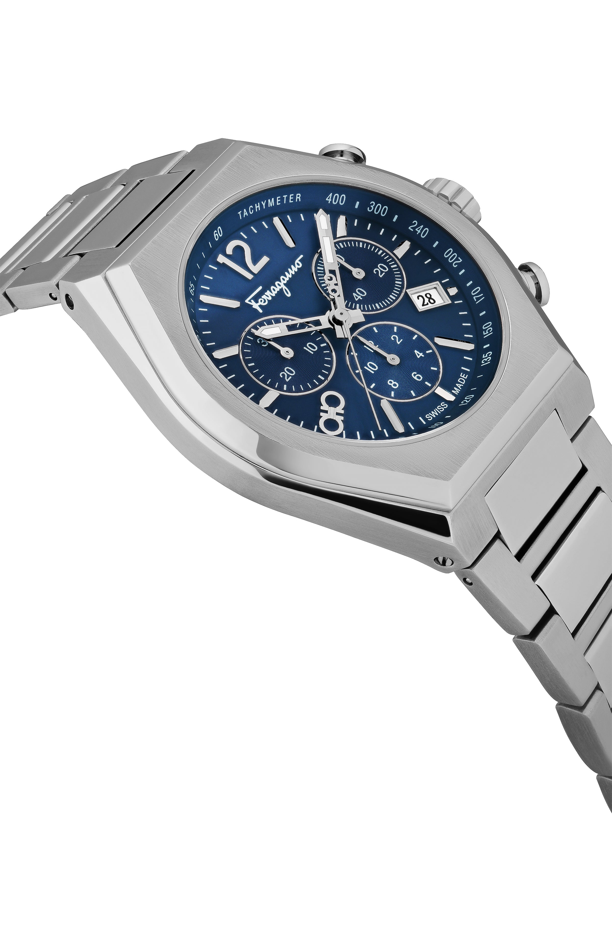 Ferragamo Tonneu Chrono Bracelet Watch