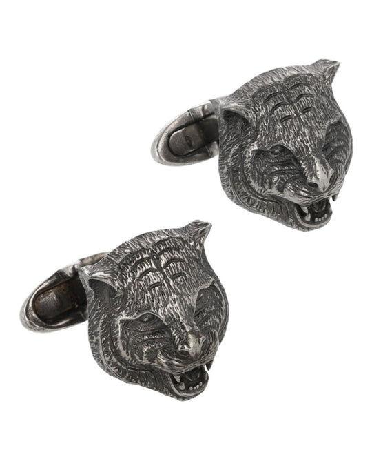 Tiger Sterling Silver Cufflinks