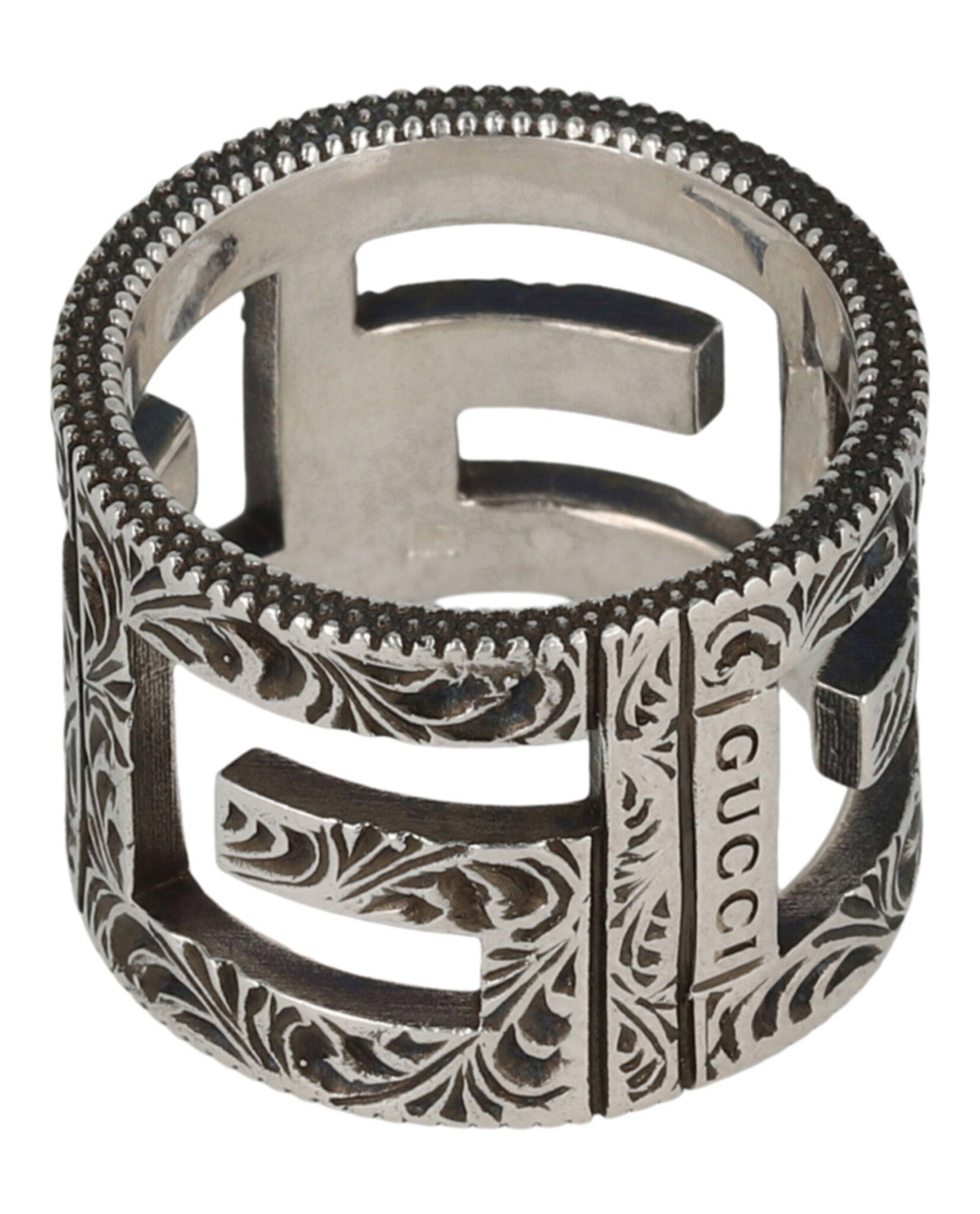 Cubed G Motif Logo Ring