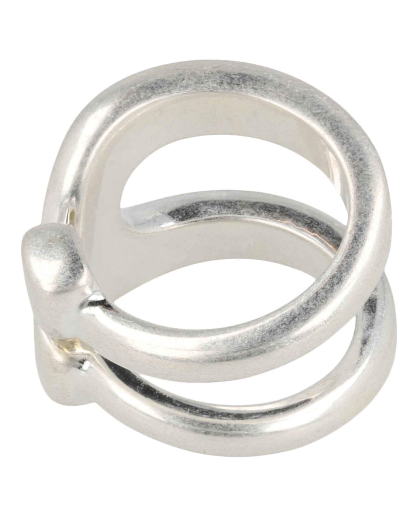 Sterling Silver Stirrup Wrapped Horsebit Ring