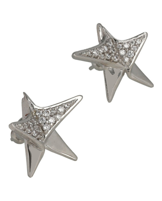 Crystal Embellished Star Earrings