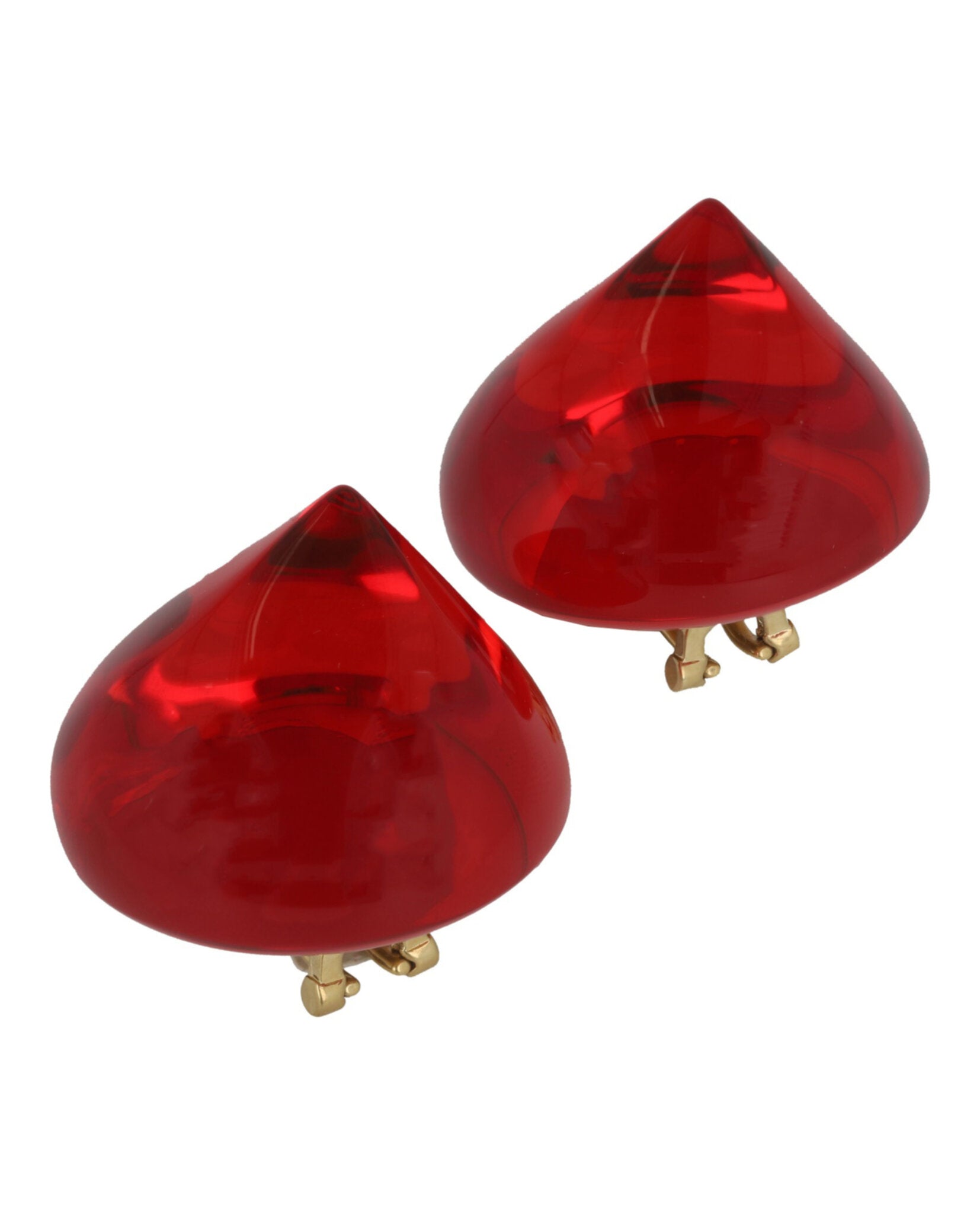 Large Sculptural Clip on Earrings