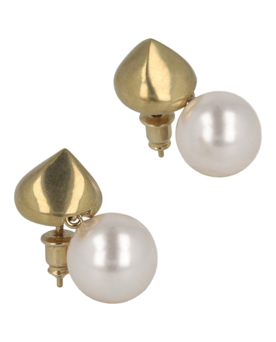 Sculptural Faux Pearl Earrings