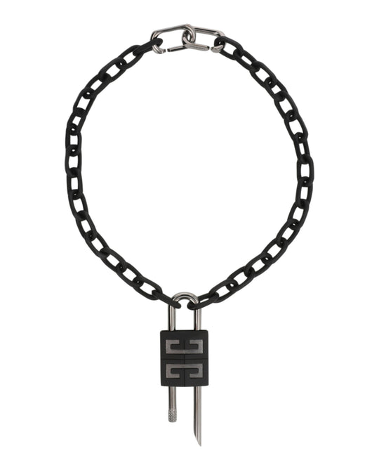 Crystal Embellished 4G Padlock Necklace