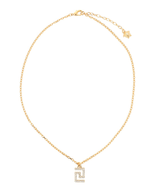 Crystal Embellished Greca Necklace