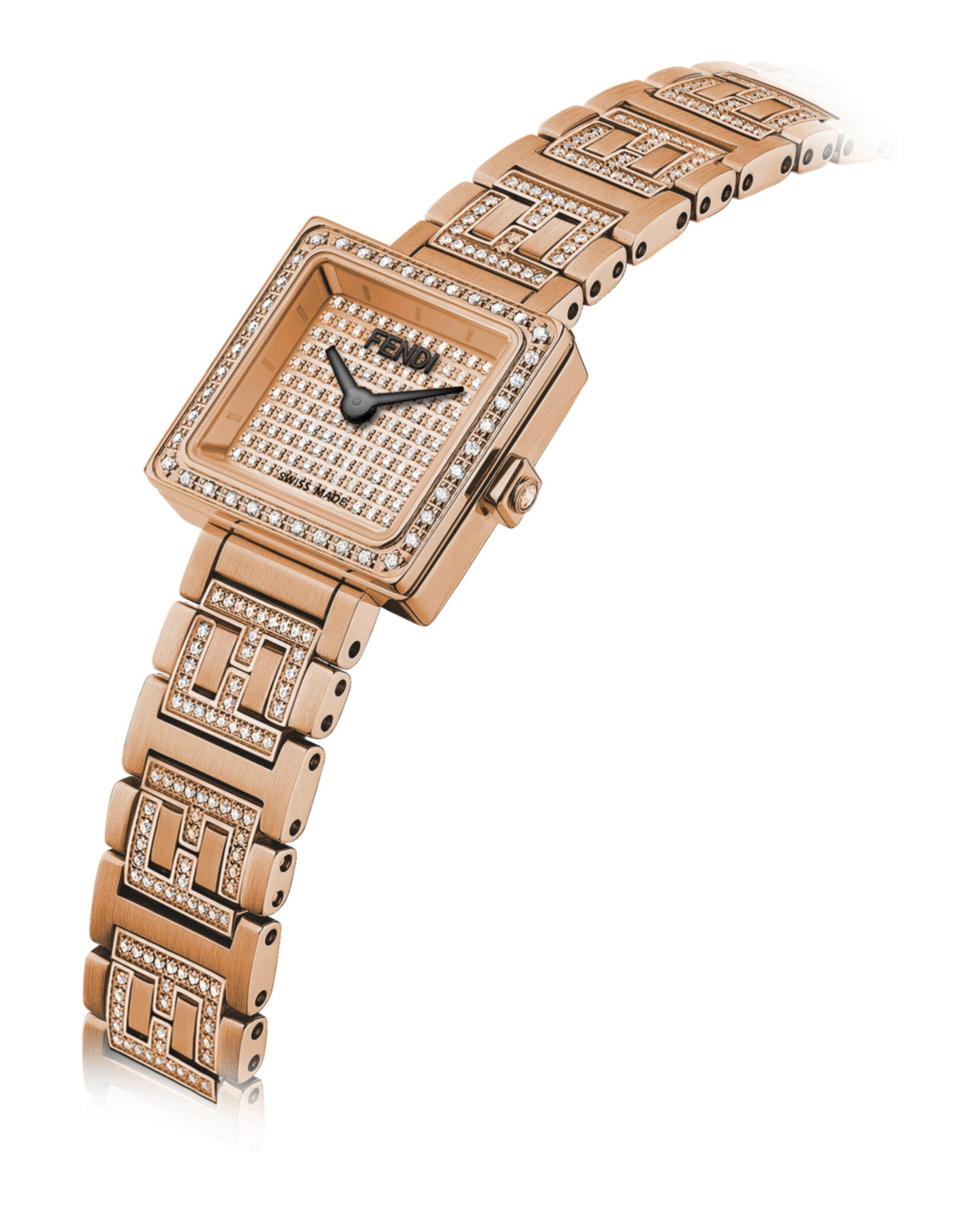 Forever Fendi Square Diamond Watch