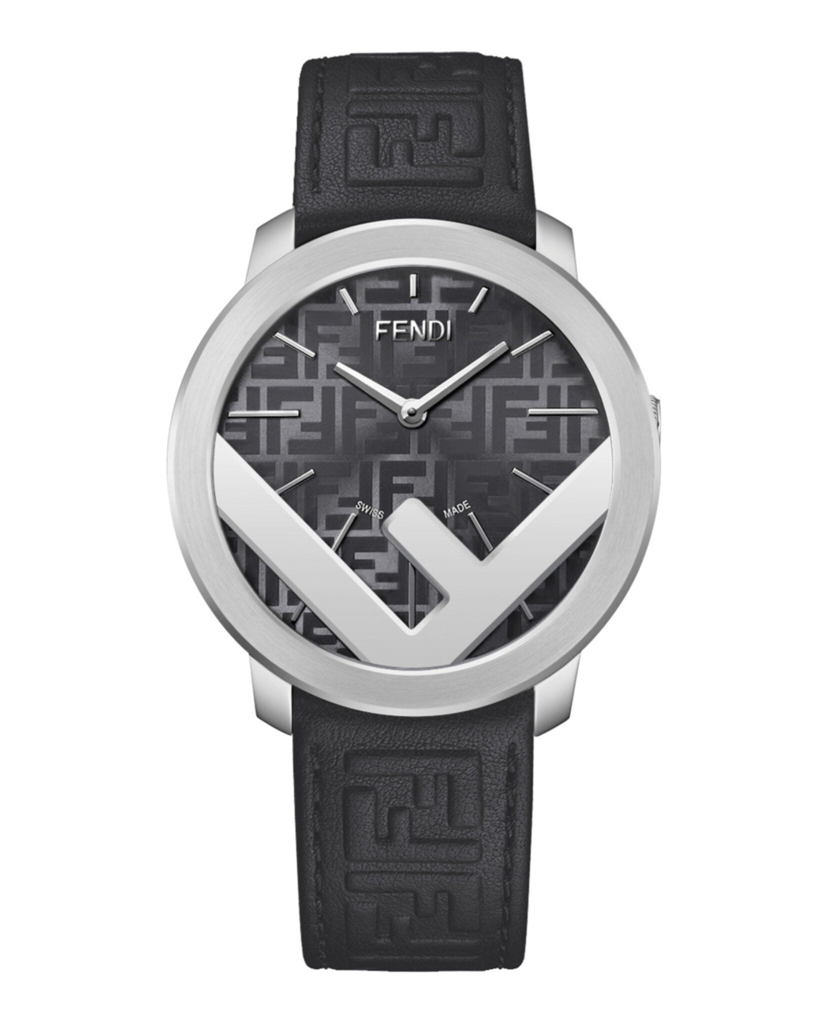 F is Fendi Leather Watch