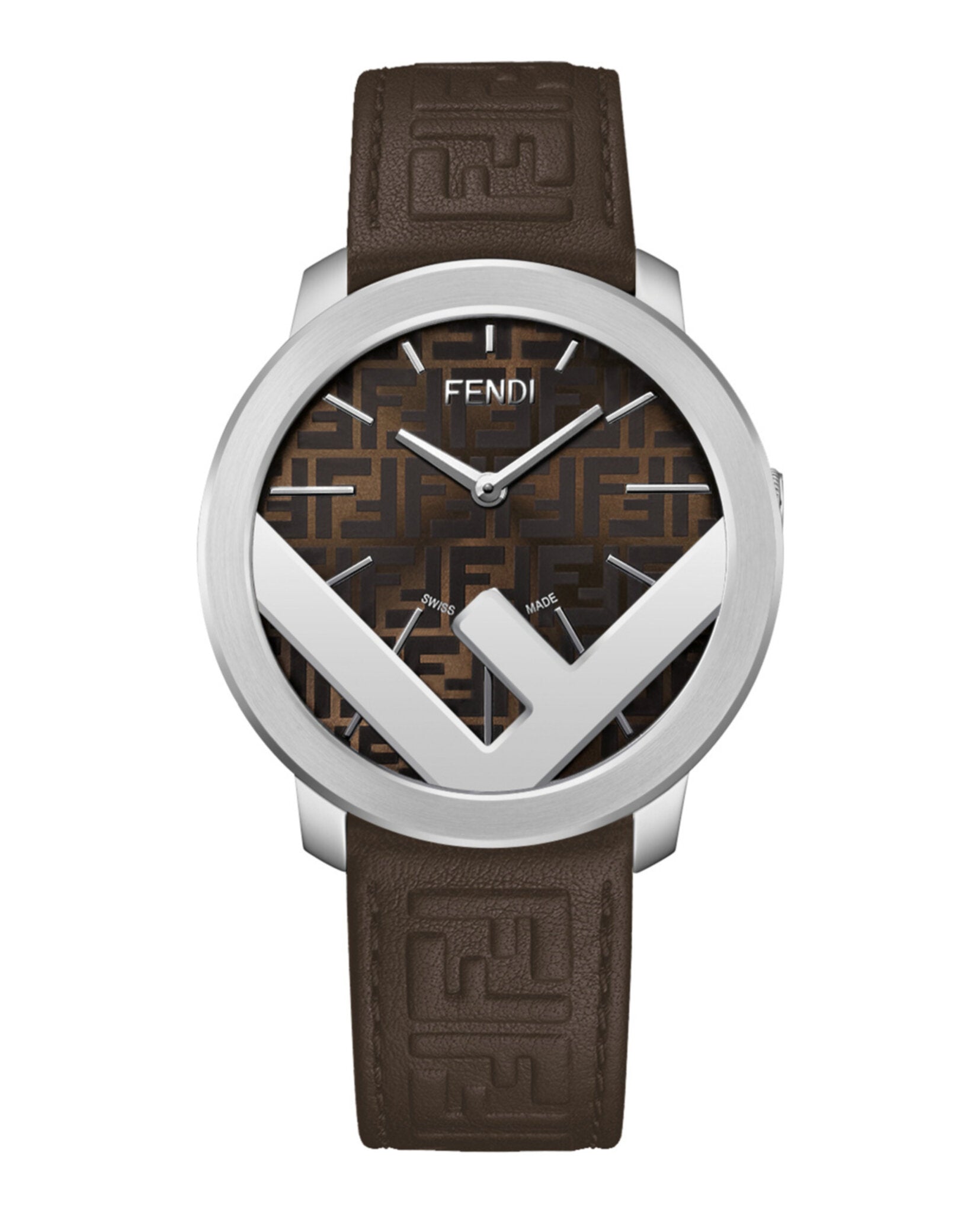 F is Fendi Leather Watch
