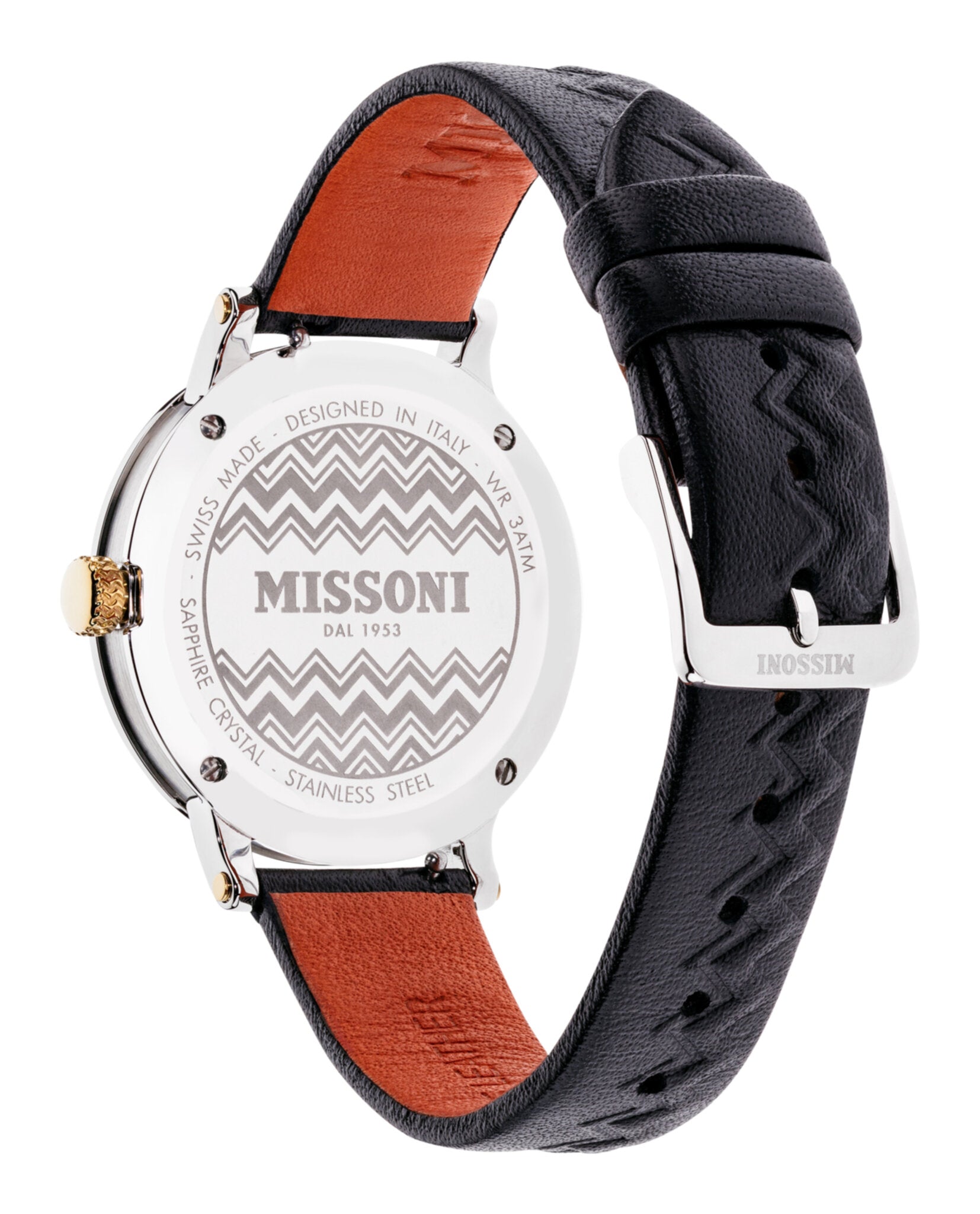 Missoni Optic Zigzag Leather Watch