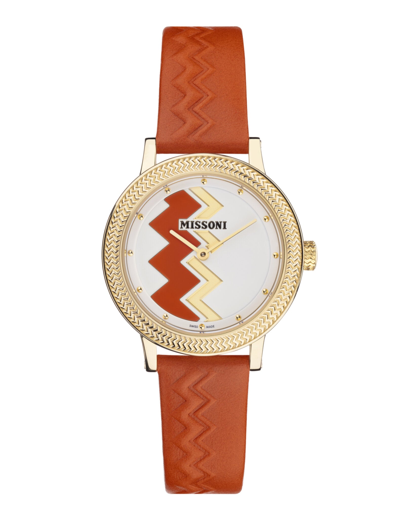 Missoni Optic Zigzag Leather Watch