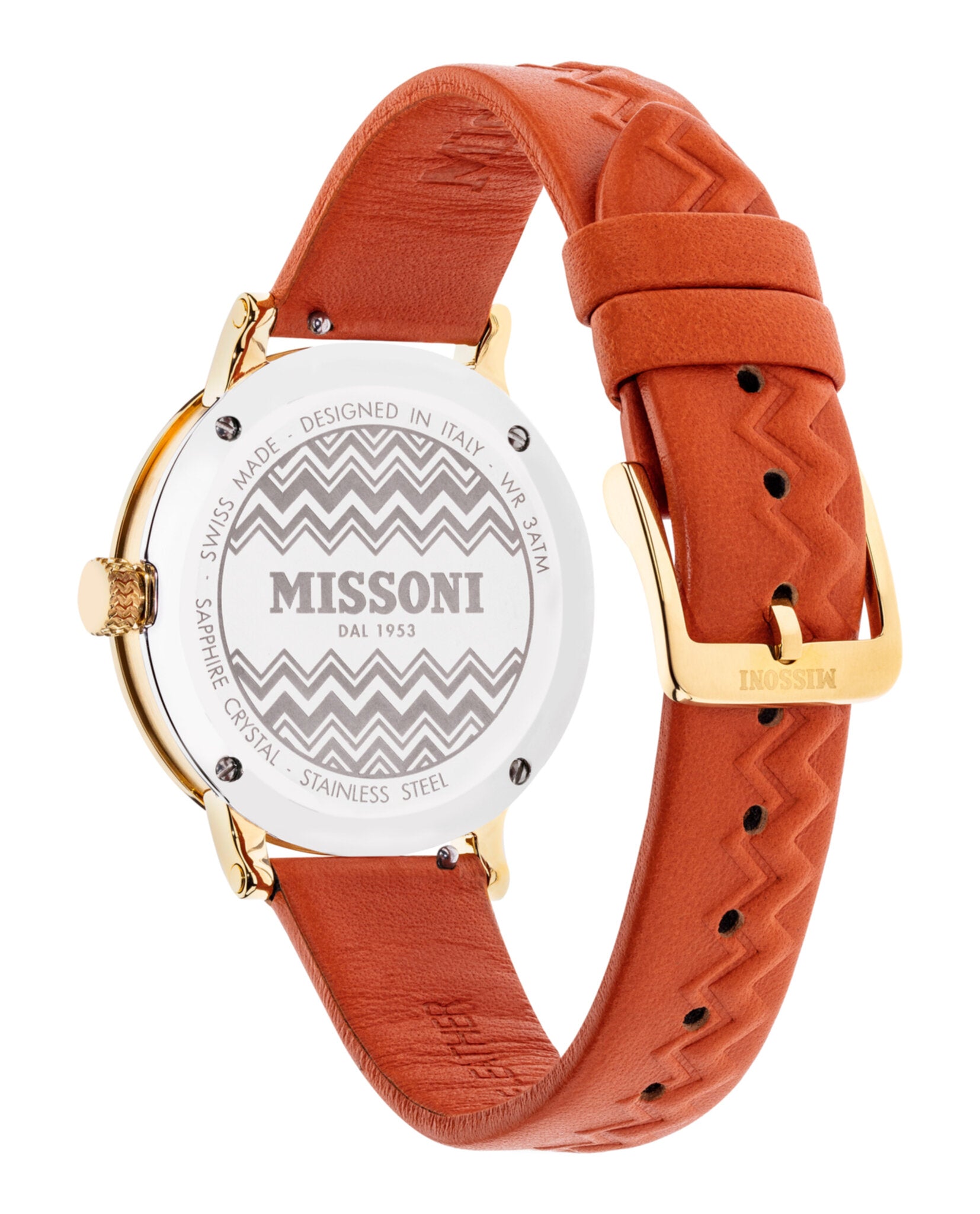 Missoni Optic Zigzag Leather Watch